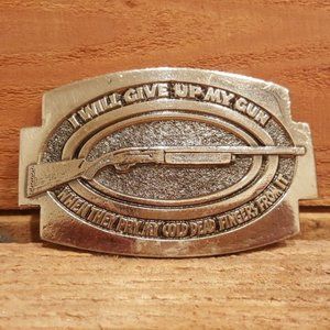 “I Will Give Up My Gun…” 1979 Belt Buckle